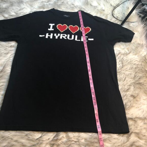 The Legend of Zelda I Love Hyrule Black Short Sleeve Graphic Shirt - Picture 6 of 9